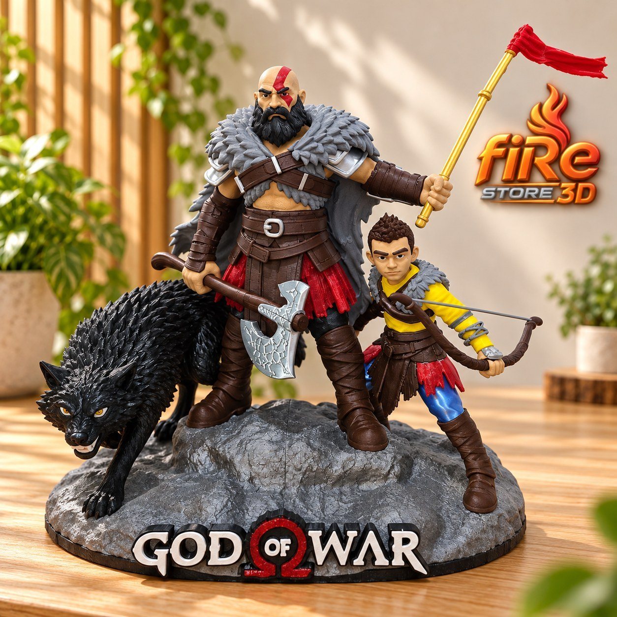 Diorama God of War — Kratos & Atreus